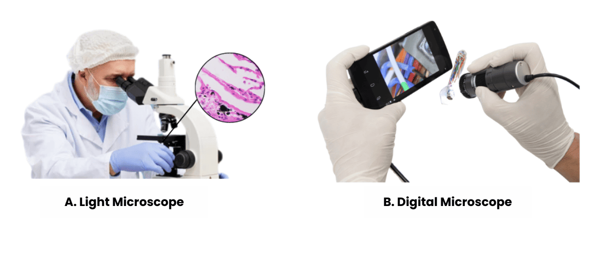 digital microscope vs light microscope